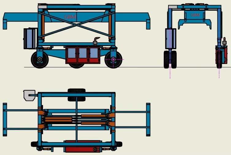 Automated Shipping Container Lift Straddle Carrier