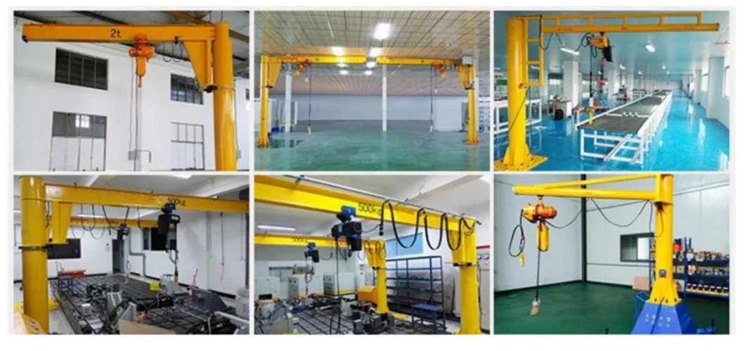 Light Type Workshop Use Floor Mounted Free-Standing Pillar Portable Jib Crane